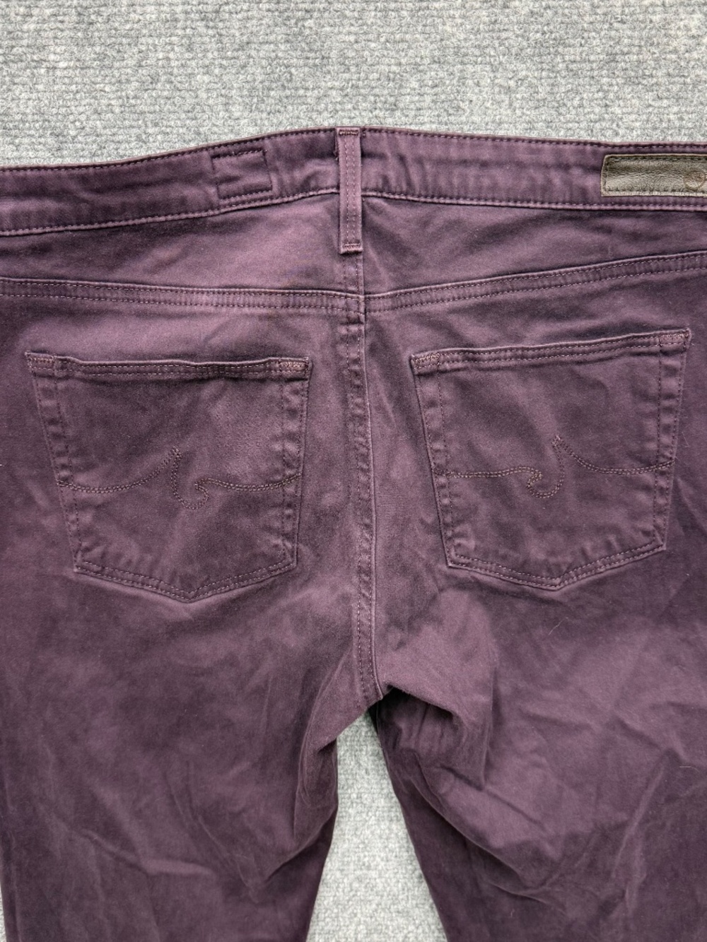 AG Adriano Goldschmidt Jeans The Prima Cigarette Leg Skinny Maroon 28R 28x30 - Picture 5 of 7